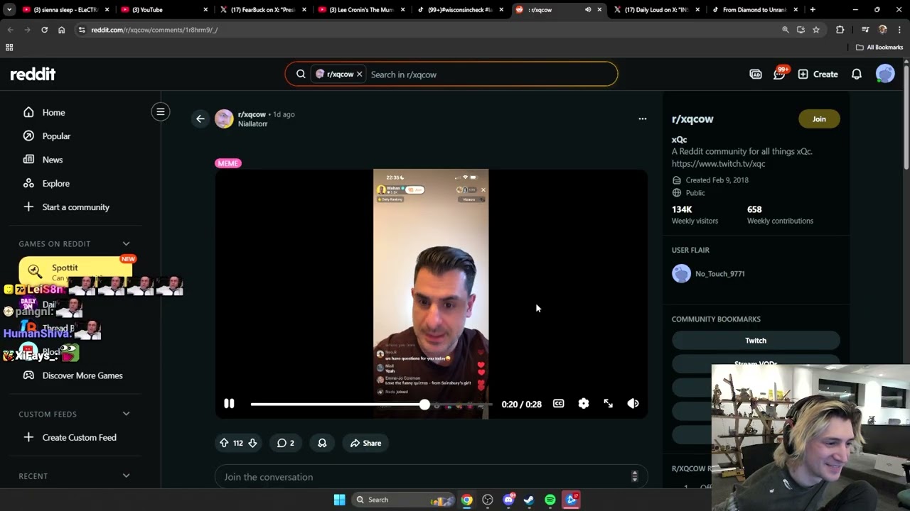 TikTok Quiz Guy Notices xQc Reacting To his Quizzes