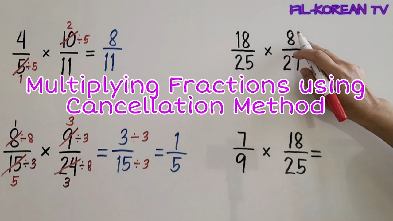 MULTIPLYING FRACTIONS USING CANCELLATION METHOD