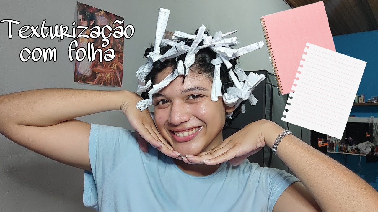 Texturização com folha de caderno