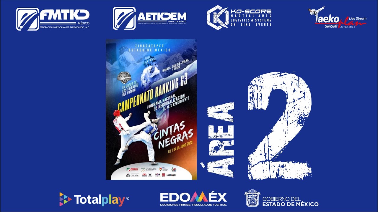 AREA 2 NACIONAL G3 INFANTIL, CADETES, JUNIOR FMTKD
