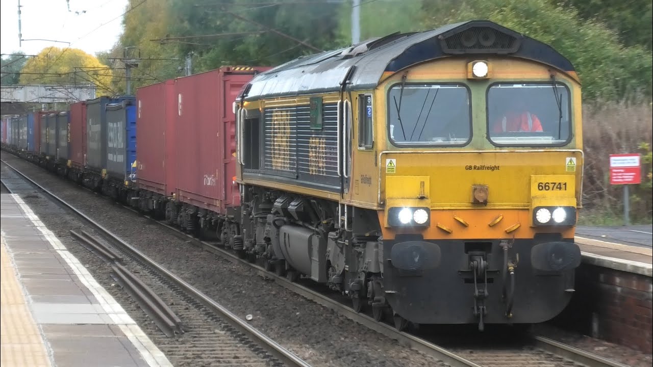 Freight Trains in Scotland station Holytown Whiffet Lockerbie Larbert 2025 