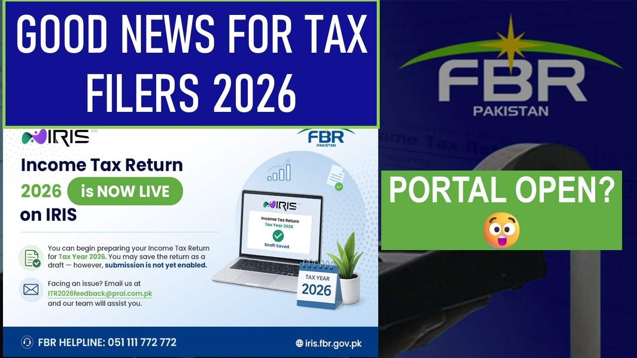 FBR Tax Return 2026 Update | Portal Open Date & Return Filing Process (Pakistan)