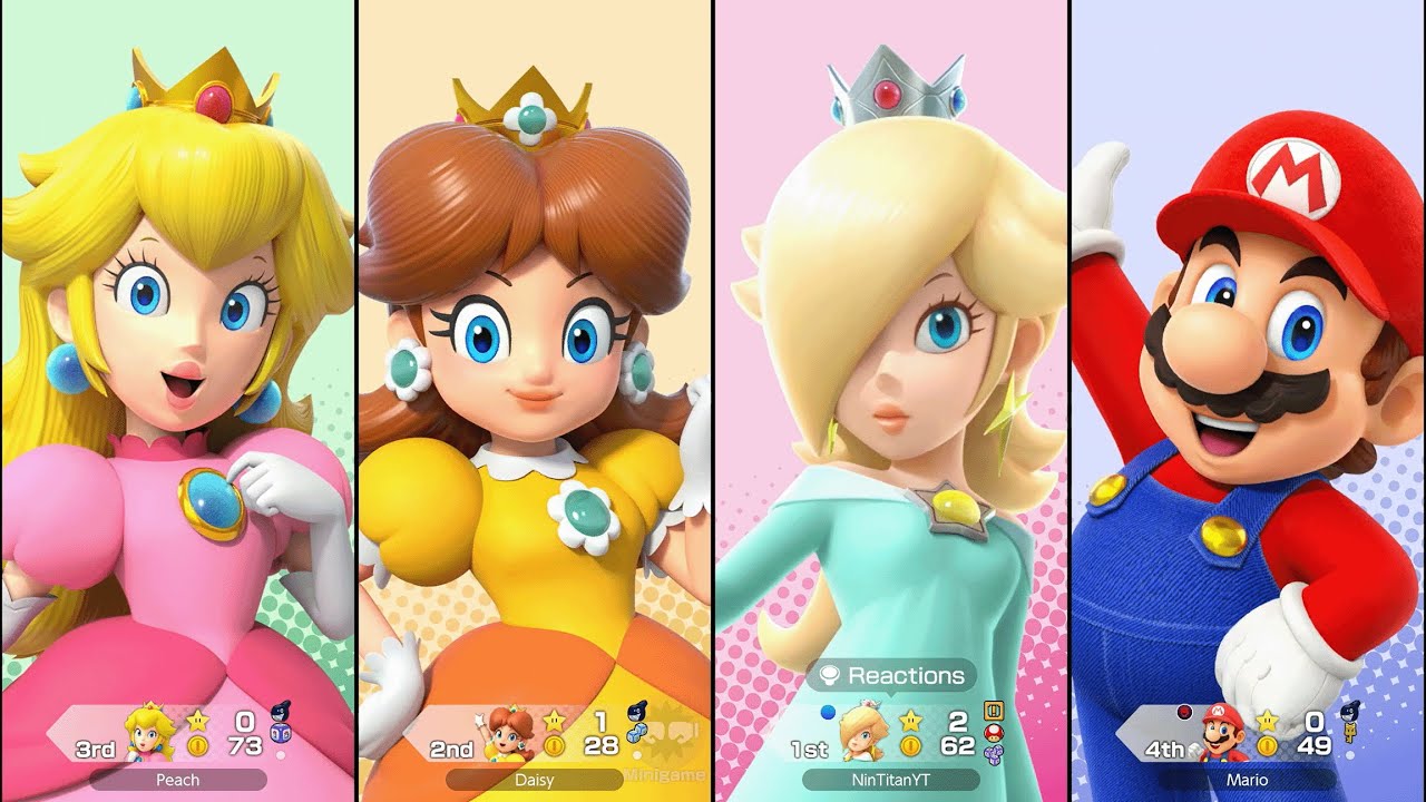 Super Mario Party Jamboree - Rosalina, Peach, Daisy, Mario - King Bowser's Keep (Master Difficulty)