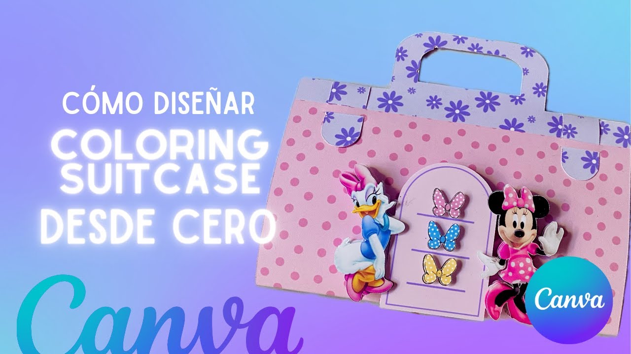 Como hacer un maletín de actividades (coloring suitcase) en CANVA GRATIS