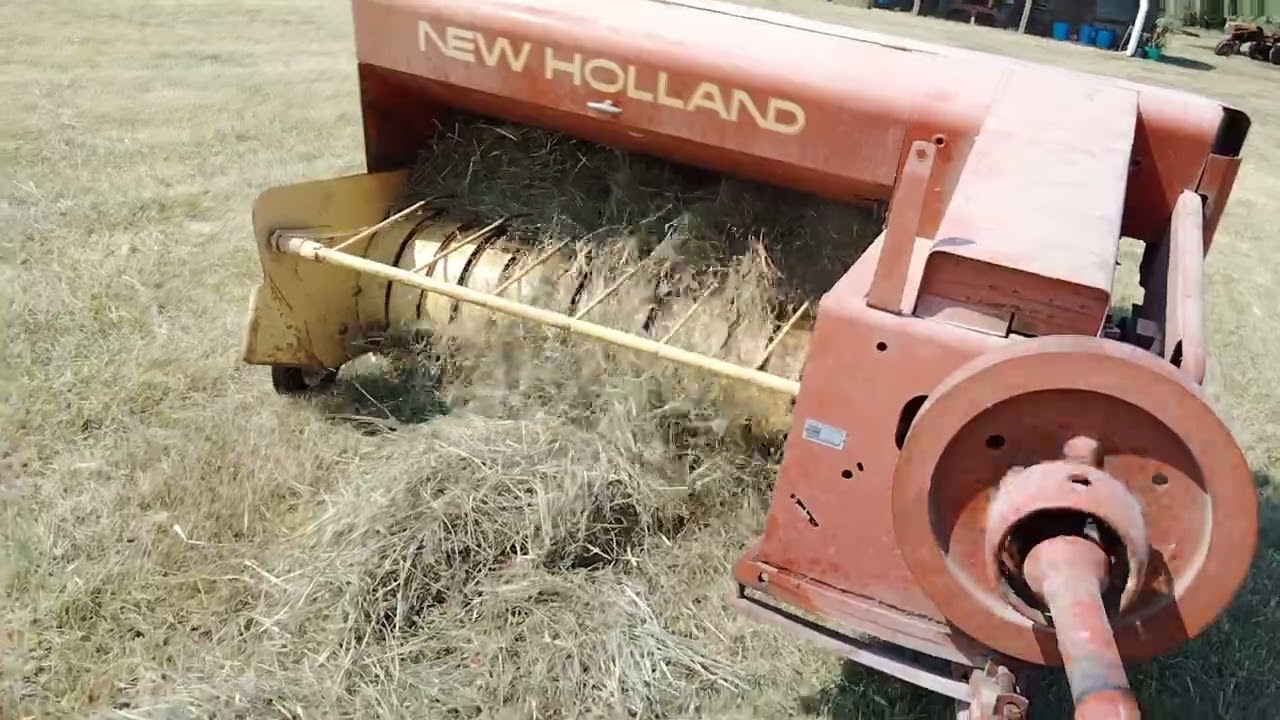 Square baling small field