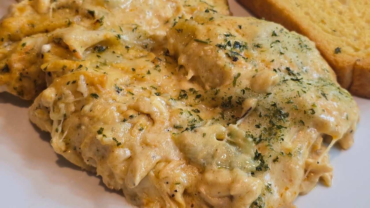 CRAZY Delicious Chicken Alfredo Stuffed Shells Recipe