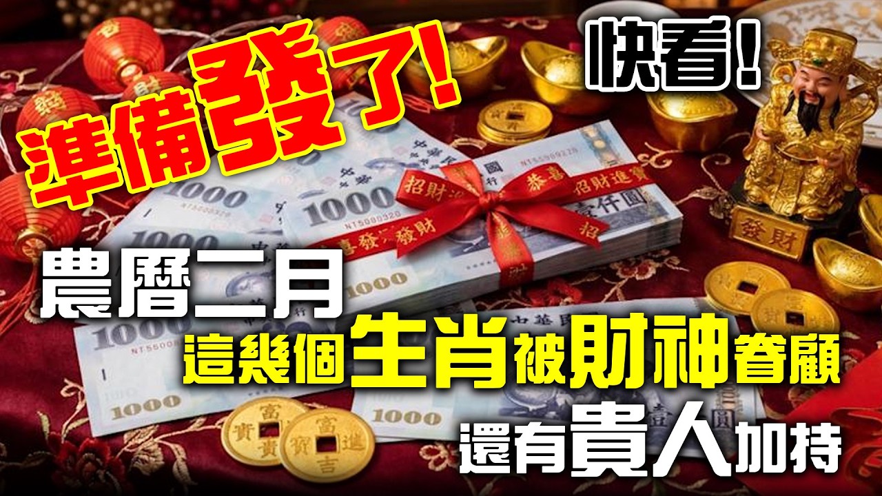 準備發了！農曆二月這幾個生肖被財神眷顧，還有貴人加持，快看！【林海陽】20260316 #紫微斗數 #風水 #命理 #農曆二月 #生肖運勢 #財運 #貴人運