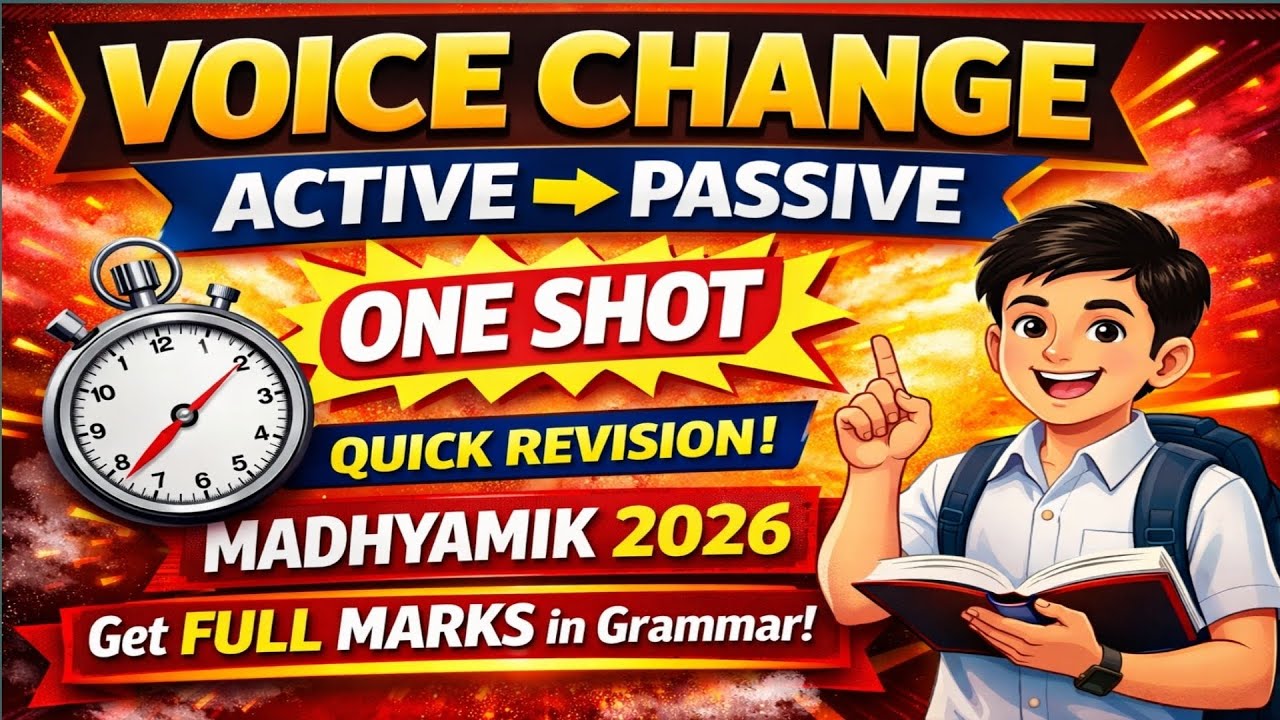 Voice Change One Shot 🔥 | Active to Passive | Quick Revision | Madhyamik 2026