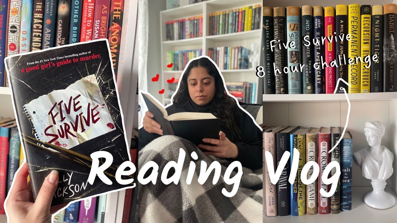 READING VLOG | Five Survive 8 hr challenge 🎱