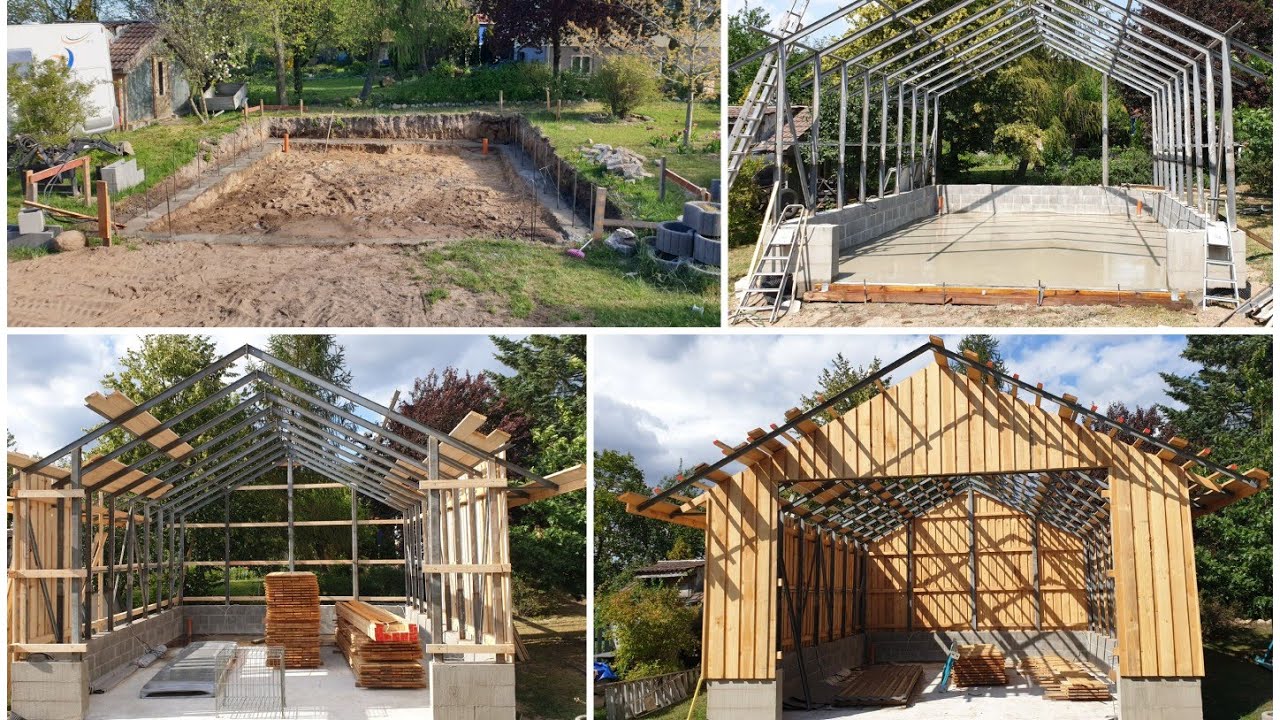 DIY Garage bauen - Scheune oder Werkstatt bauen - Zeitraffer - build a new barn / workshop for James