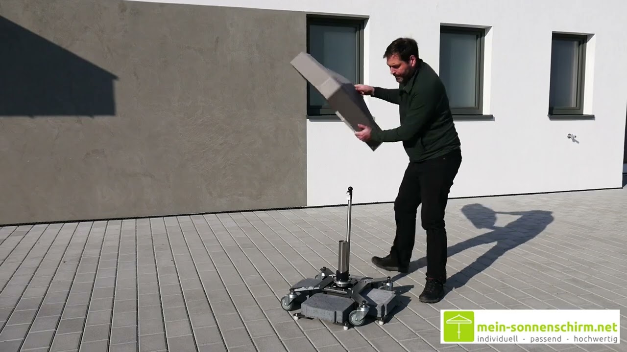 LIRO Rollensockel für Sonnenschirme. Komfortabel Schirme verschieben