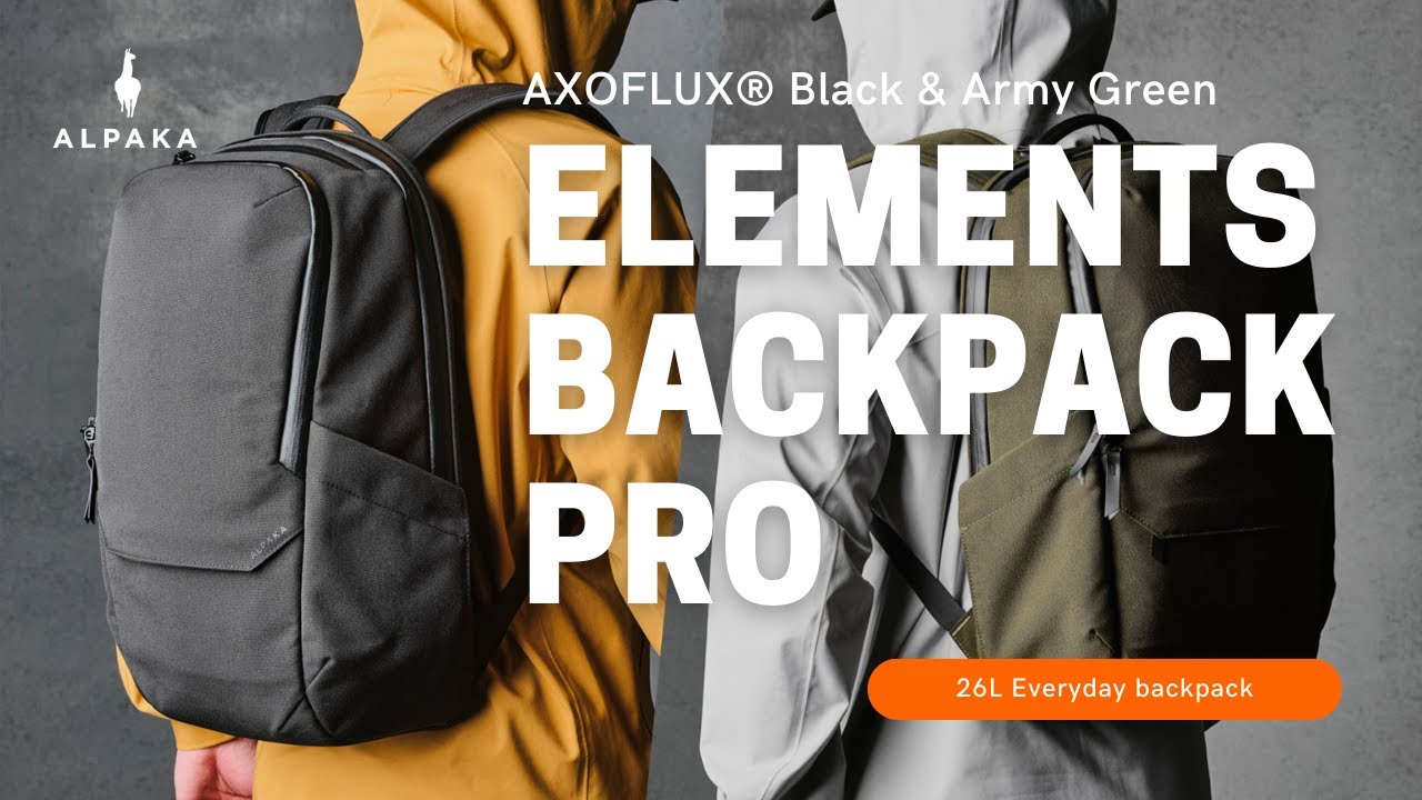ALPAKA Elements Backpack Pro Axoflux&reg; Black & Army Green