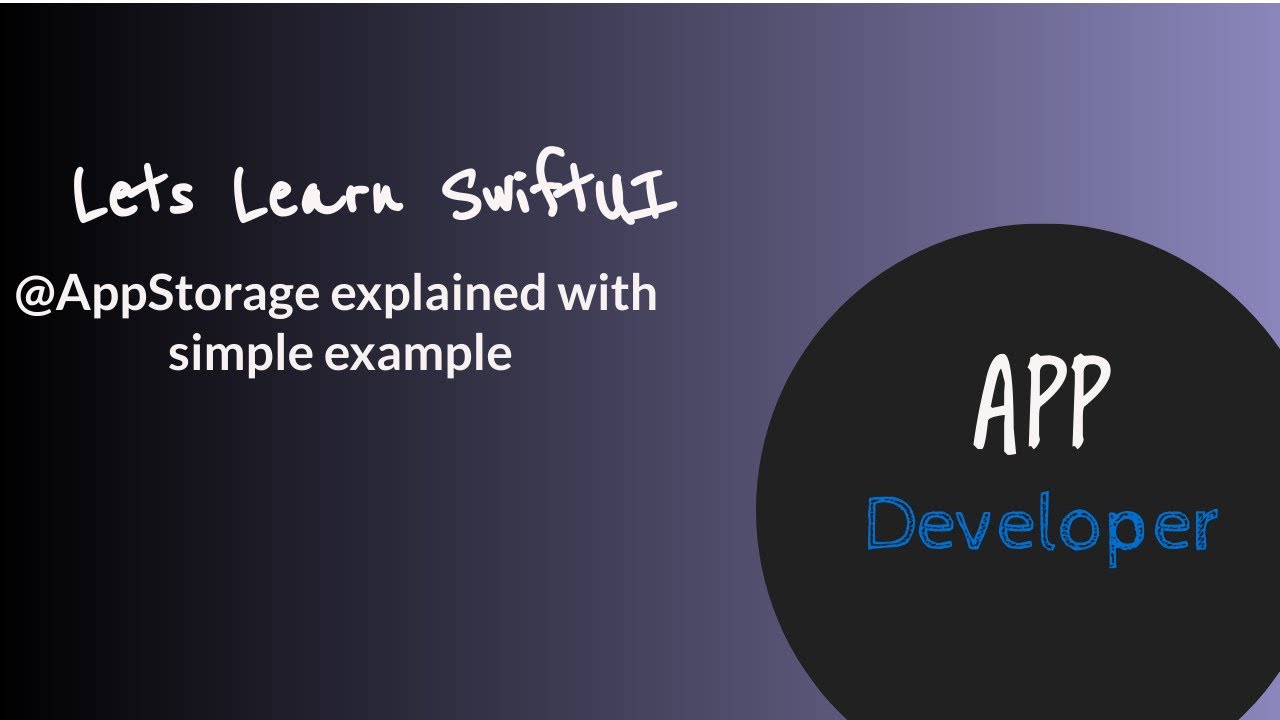 @AppStorage  in SwiftUI