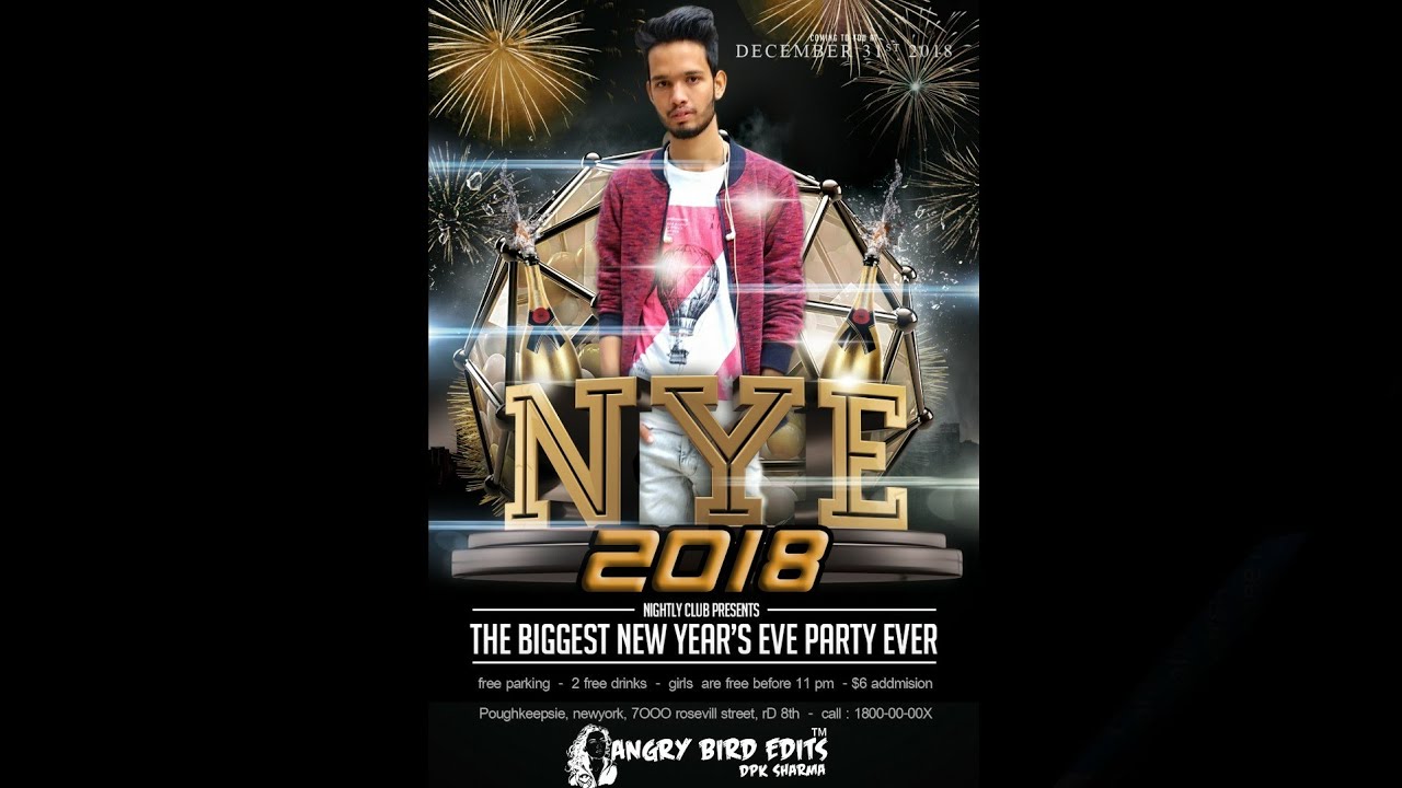 Happy New year 2018 Pic Editing In PicsArt Angry Bird Edits #1st pic