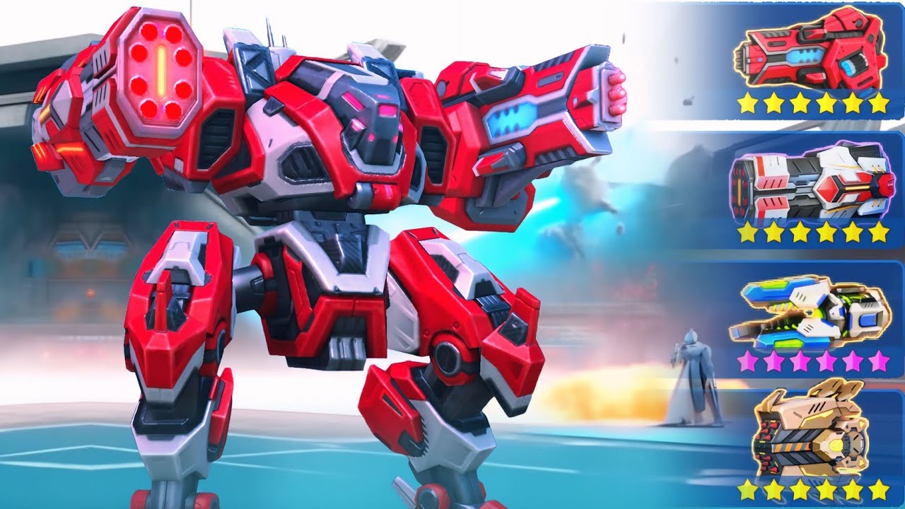 Gatecrasher with Graviton Beam 16, Missile Rack 16, Chain Gun 16, Storm Rack 16 - Mech Arena