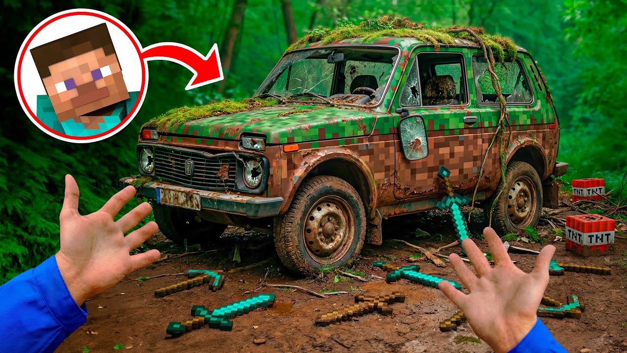 Starting & Test Driving an Abandoned MINECRAFT Car | POV Restarting