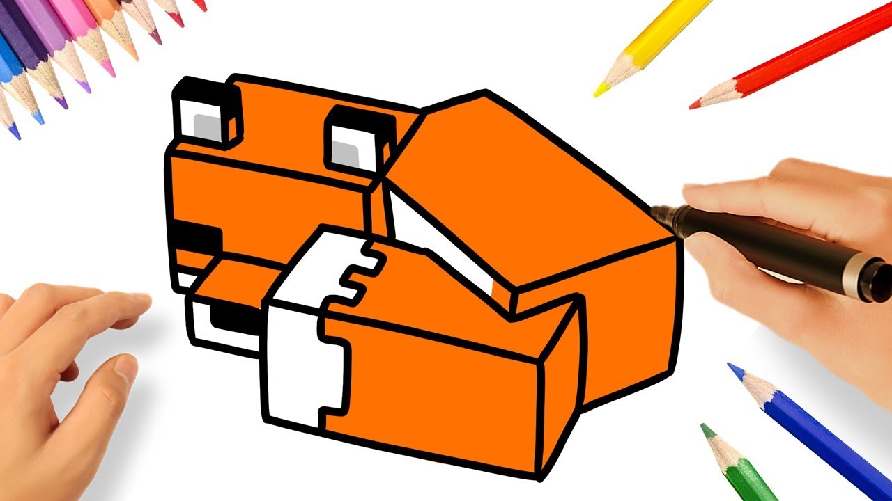 COMO DESENHAR UMA RAPOSA DO MINECRAFT DORMINDO 🦊💤