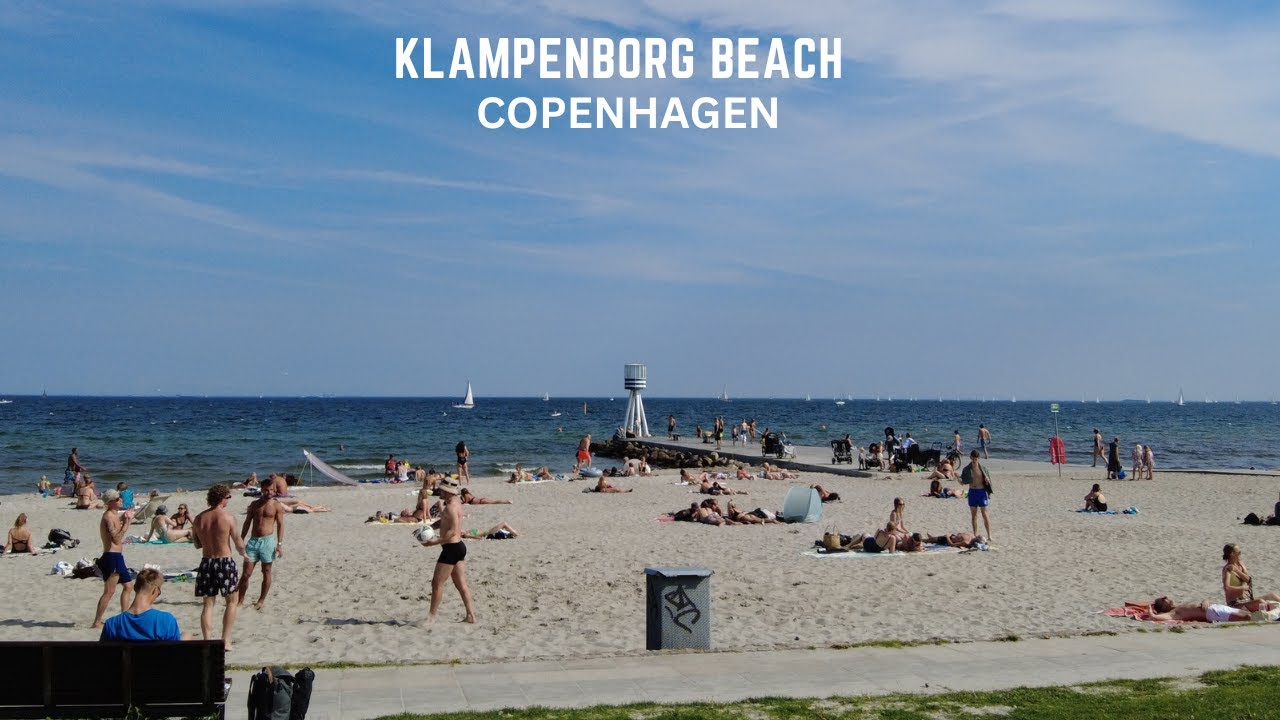 🇩🇰 Klampenborg Beach🌊 The best Beach in Copenhagen. 4K. Beach Walk.