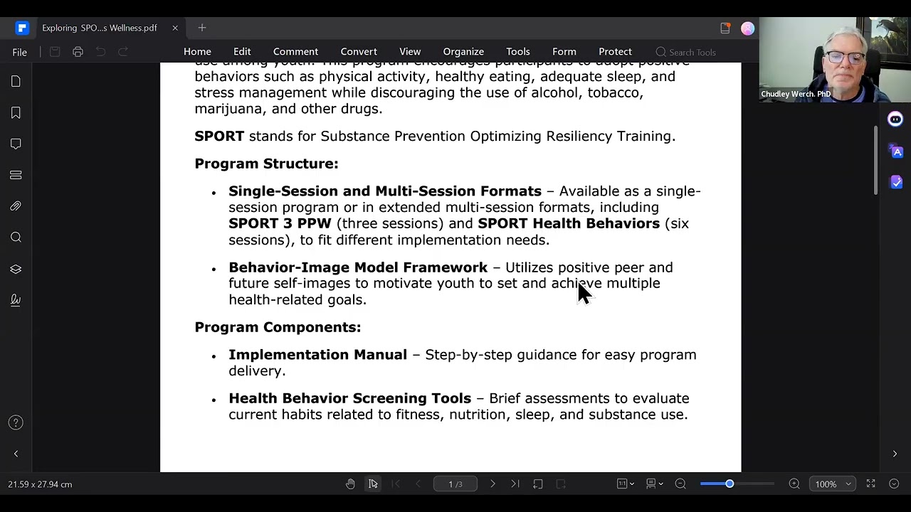 Exploring SPORT Prevention Plus Wellness