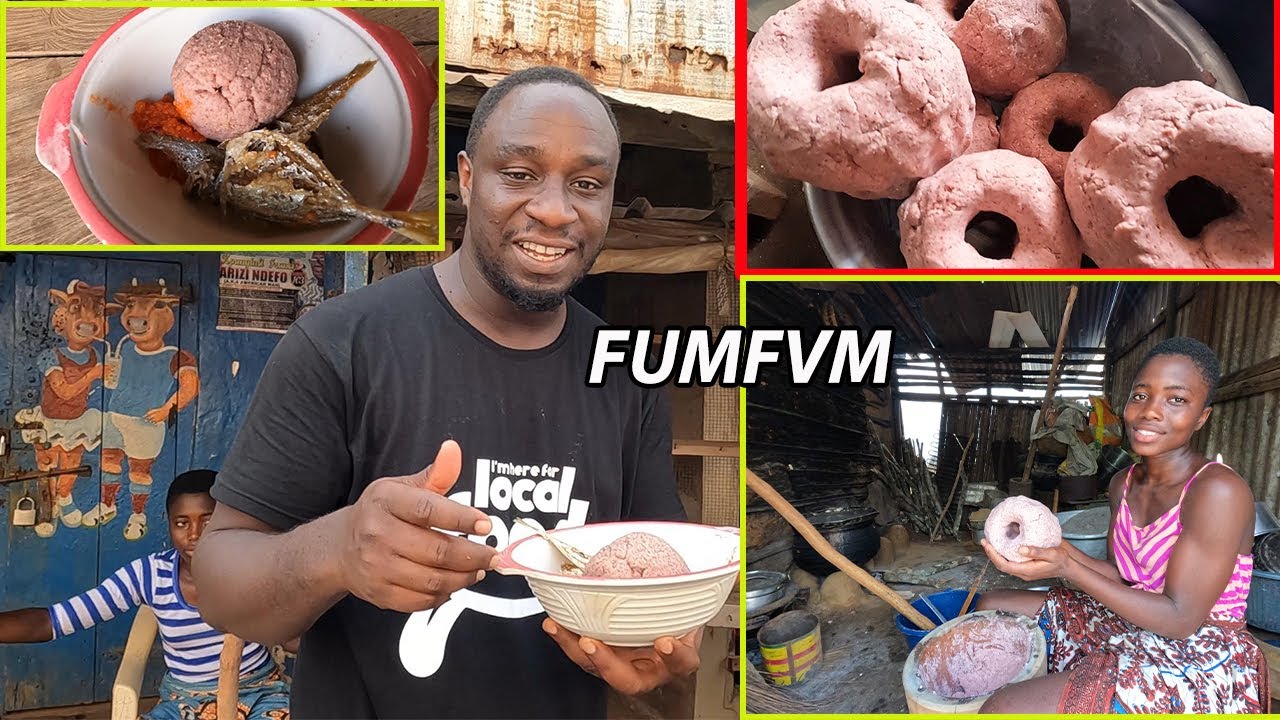 Traditional Local food RED FUMFVM !! How to prepare fumfvm using RED CORN- typical Ahanta  #cooking