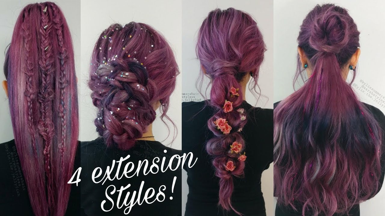 4 Creative Hairstyles Using A Long Ponytail (extension by VPFashion)| Kylie The Jellyfish