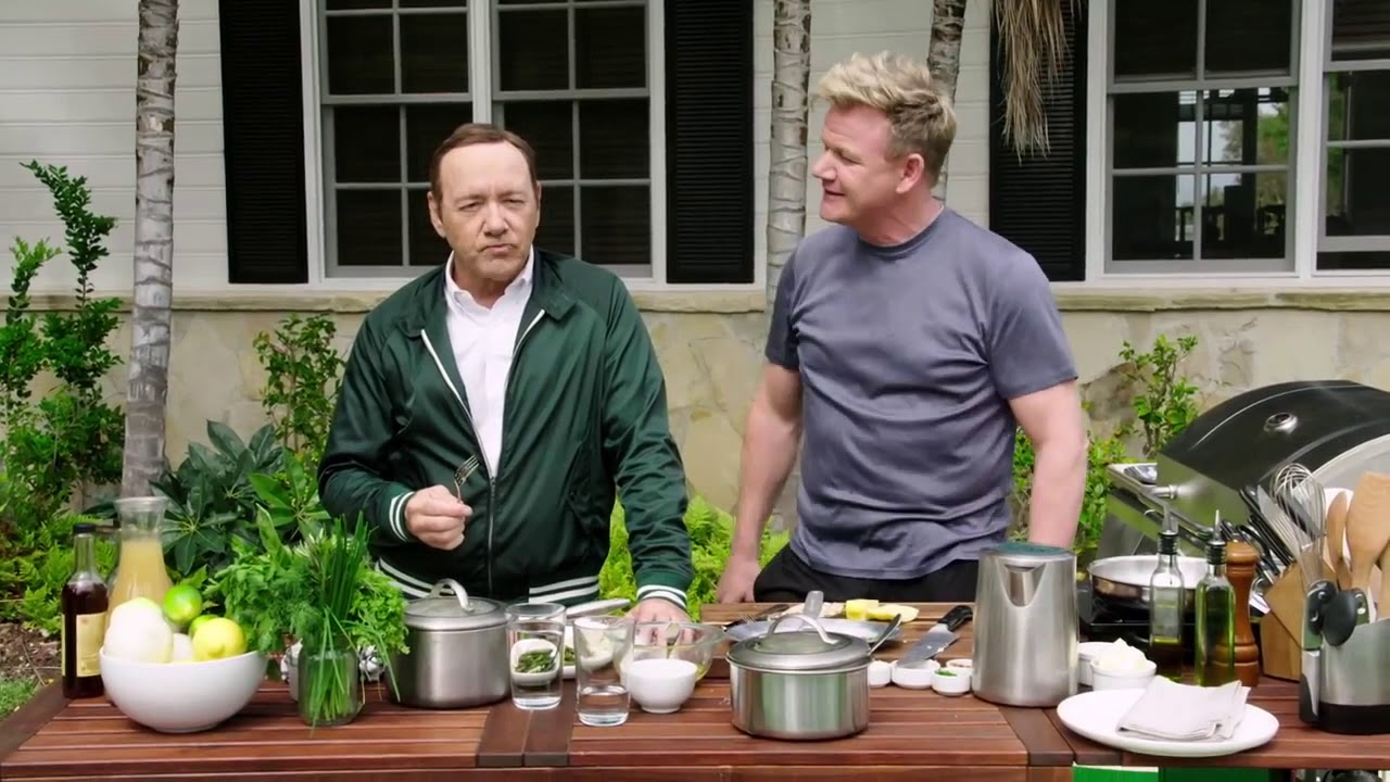 Kevin Spacey & Gordon Ramsay Have a Swear Off!