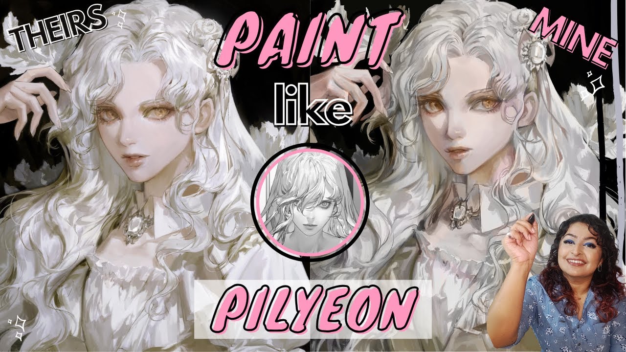 PILYEON TUTORIAL 😱  pilyeon_00 Style Study [How To Paint Semi-Realistic Stylized Anime / Manga Art!]