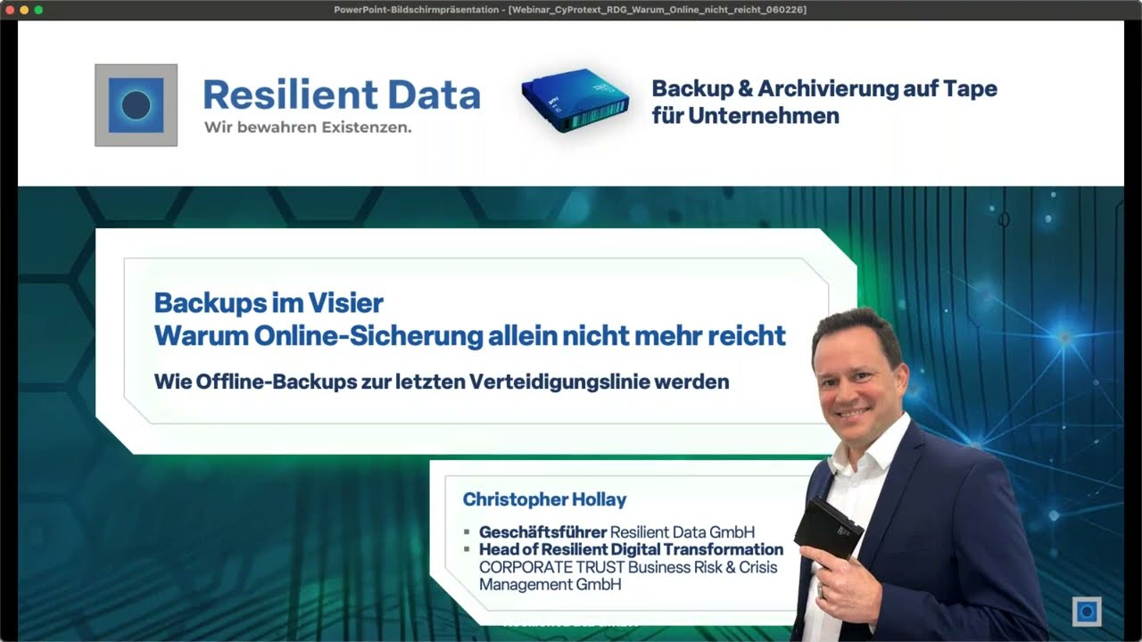 Offline Backups schützen, wenn Cyberangriffe alles lahmlegen