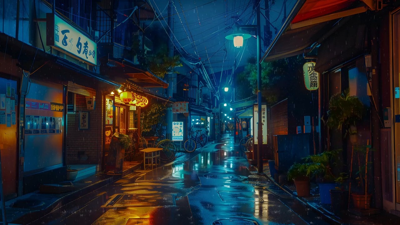 Tokyo After Midnight 🌙 Feeling sad Chase it away with Lofi Rain with a Gentle Breeze