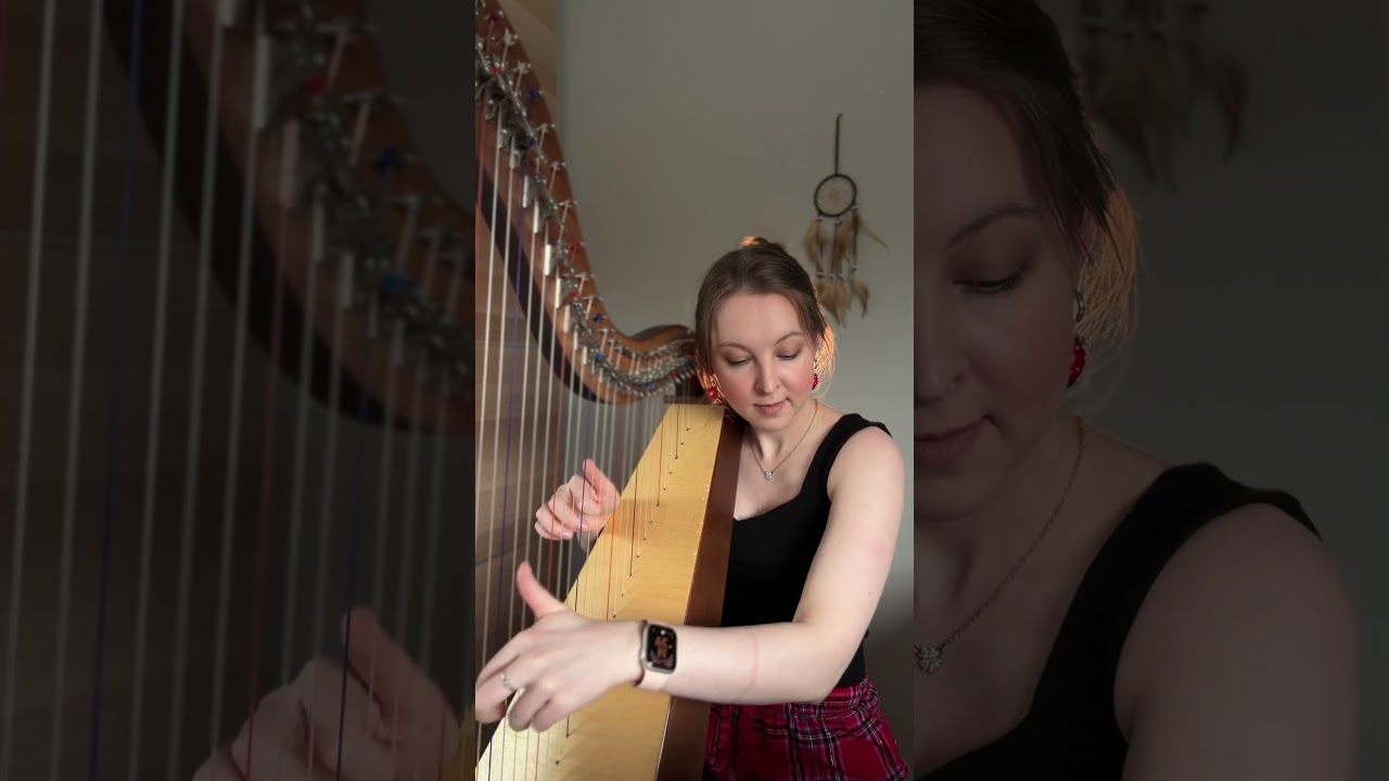 Разучиваю день 1 #celticharp #harp #harper #cover #цой #harpcover