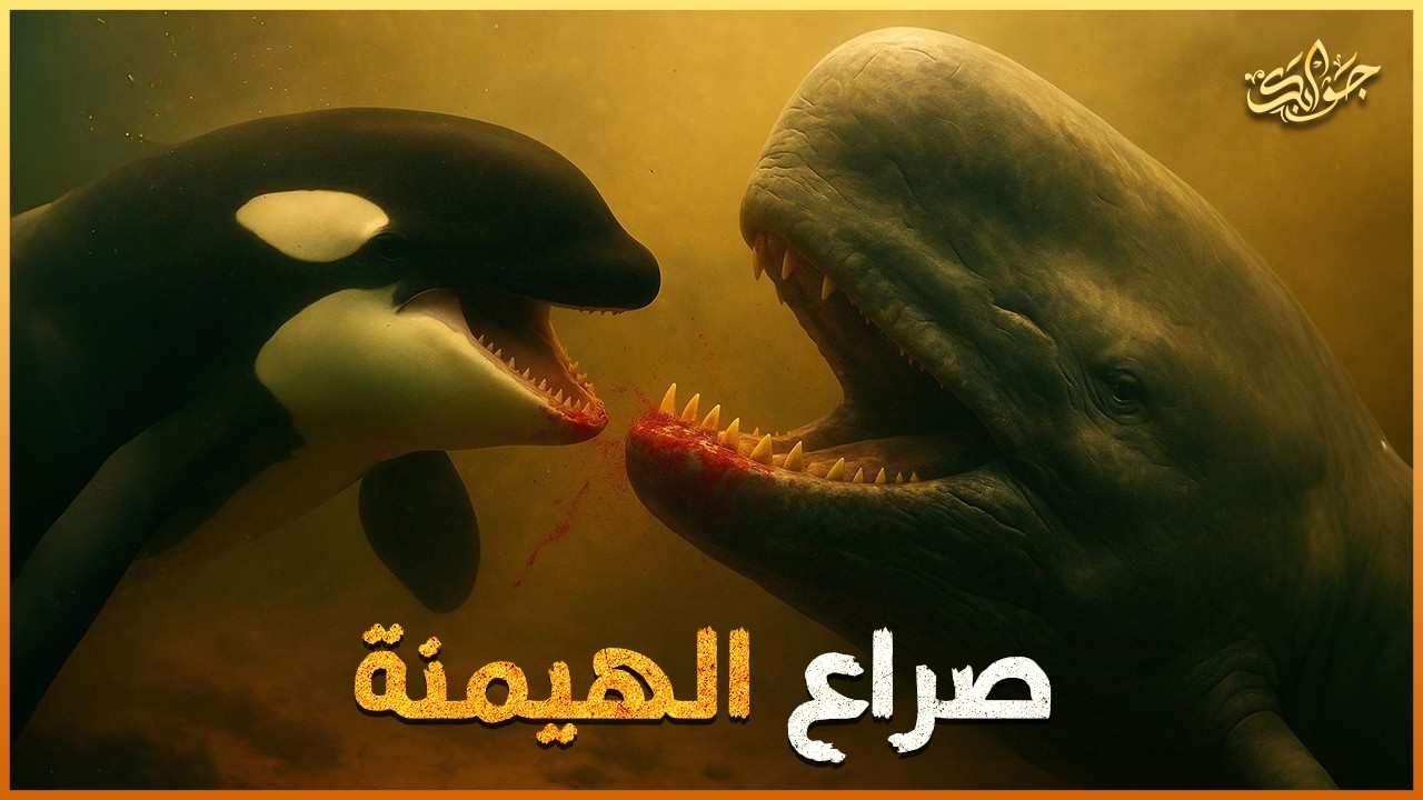 مواجهة الدمار… الأوركا المرعبة تتحدى عملاق الأعماق حوت العنبر!