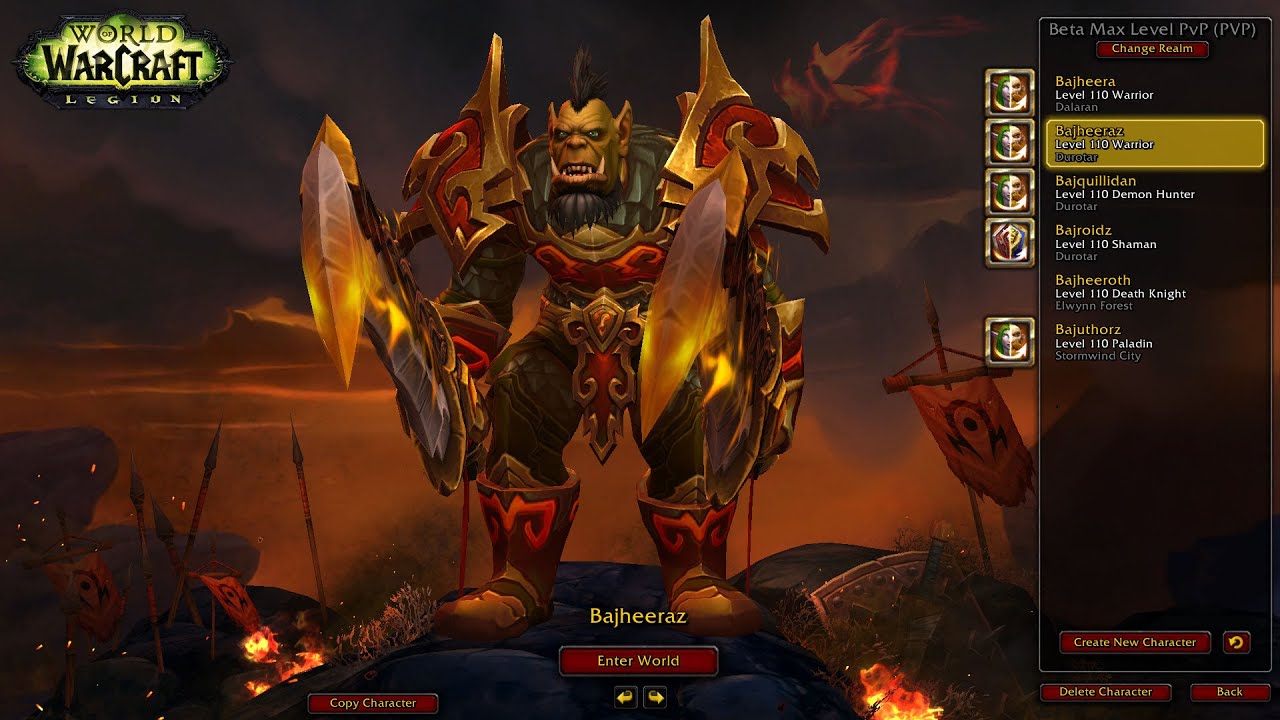 WoW: Legion (Alpha) - Level 110 Fury Warrior Duels #3 - Legion Warrior PvP