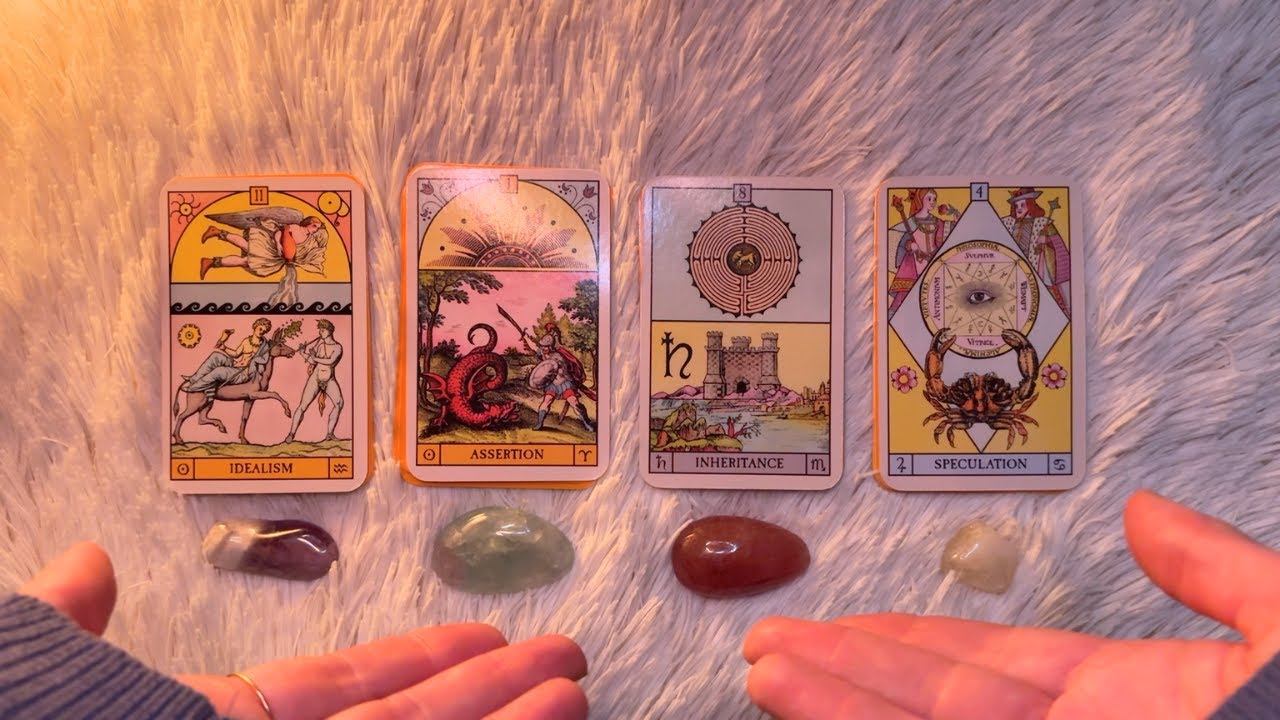 ASMR Tarot Reading for Love (Pick A Pile) 🍹👀