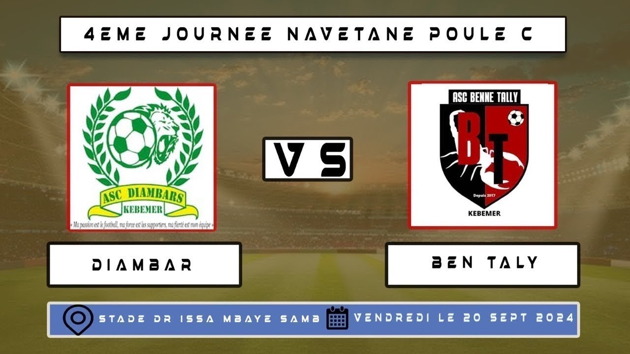 🛑EN DIRECT MATCH : DIAMBAR VS BEN TALY #navetanekebemer #kebemer #match #odcavlouga#electionlegilati