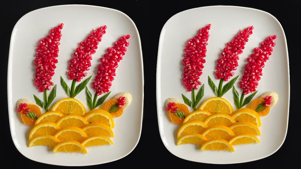 Beautiful Fruits Decoration /Gaye Holud’s Fruits Decoration  /Easy Fruits Art /Fruit carving Garnish