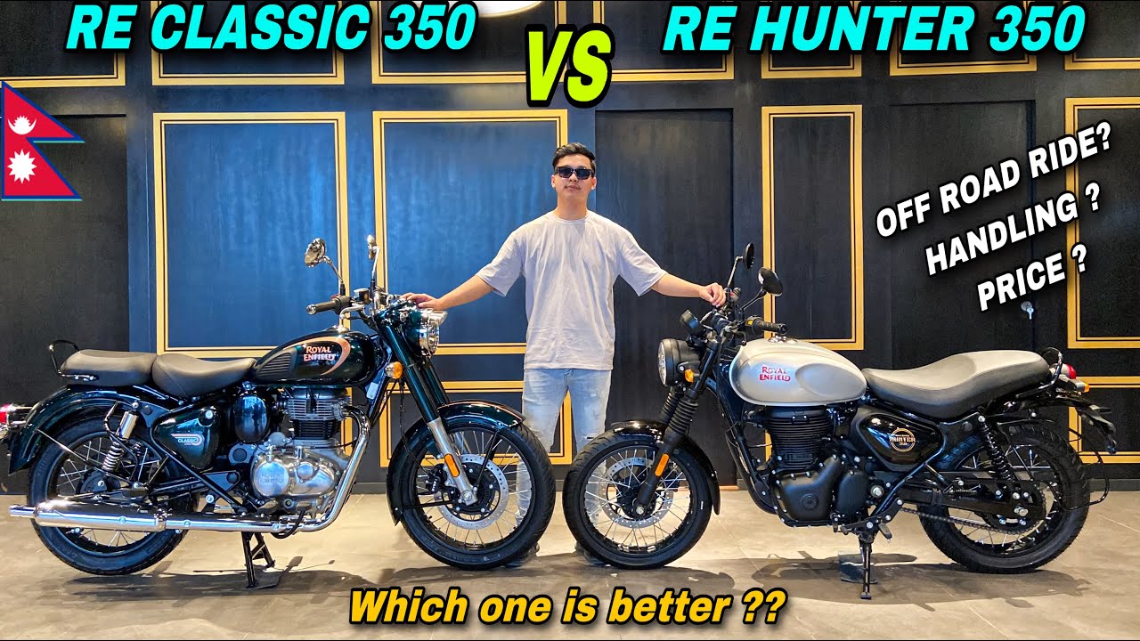 2023 Royal Enfield Hunter 350 VS Classic 350🇳🇵| On-Road, Off-Road & Price all Compared…