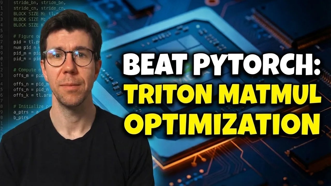 How to Beat PyTorch? Writing a Fast MatMul Kernel in Triton - Tensor Cores, L2 Caching & Auto-Tuning