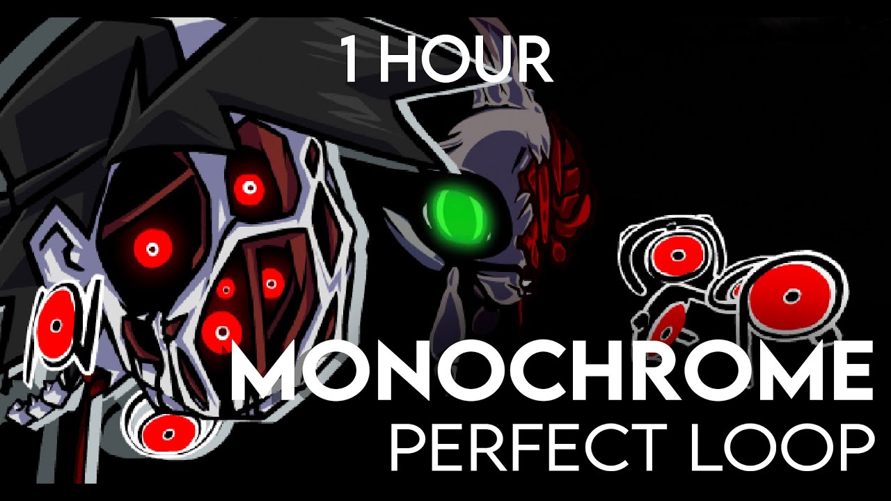 Monochrome V2 (1 HOUR) Perfect Loop | FNF: Hypno's Lullaby | Friday Night Funkin'