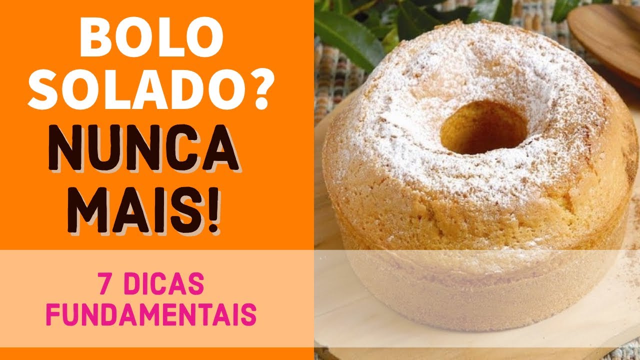 Como fazer para o bolo não solar?