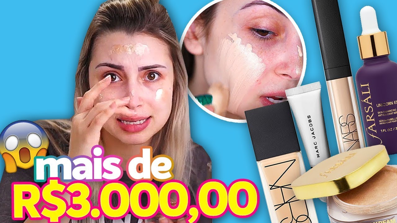 MAQUIAGEM COMPLETA USANDO SÓ PRODUTOS CAROS