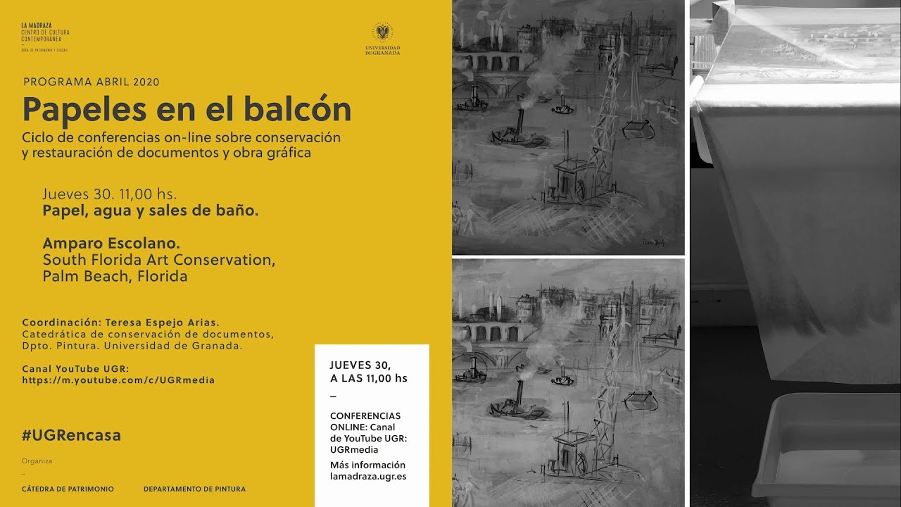 Papeles en el Balcón #5. Papel, agua y sales de baño. Amparo Escolano