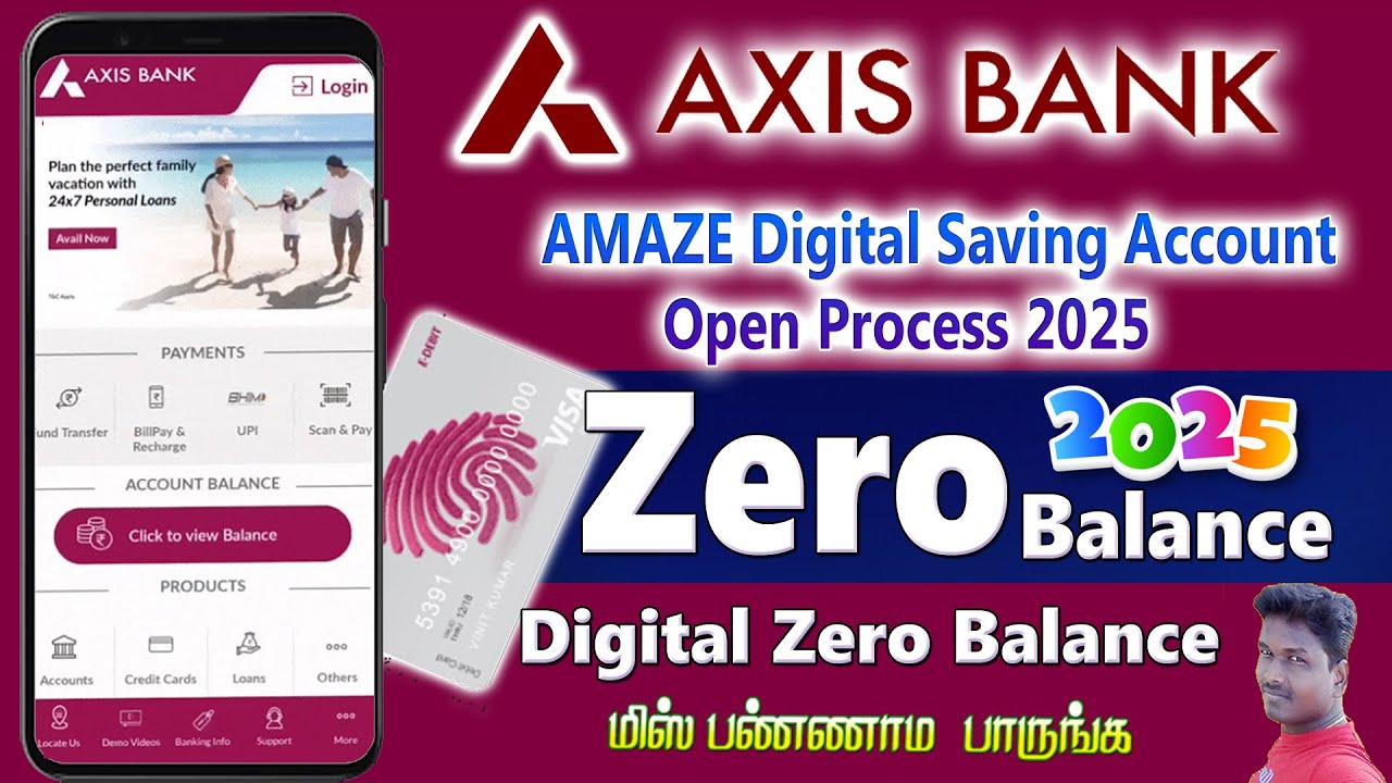Axis Bank Amaze Digital Saving Account full review with acc ope process full details in Tamil 2025