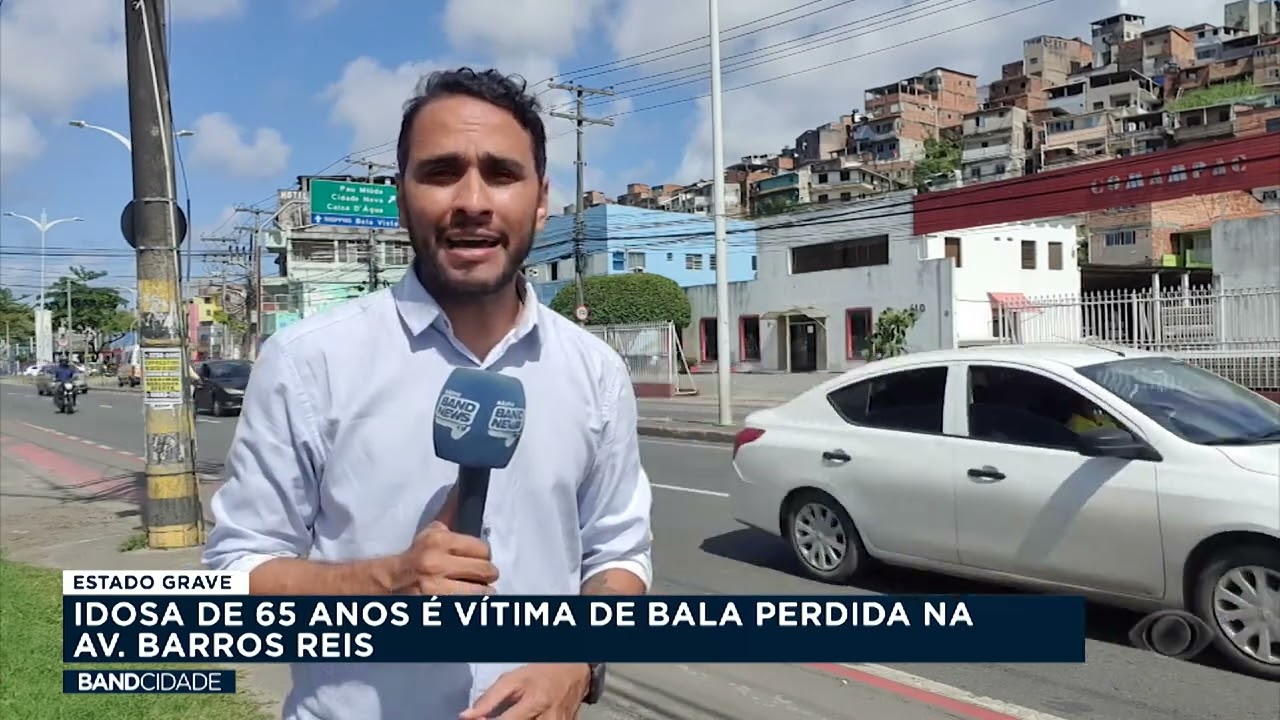 Idosa de 65 anos &eacute; v&iacute;tima de bala perdida na Avenida Barros Reis, em Salvador - Band Cidade