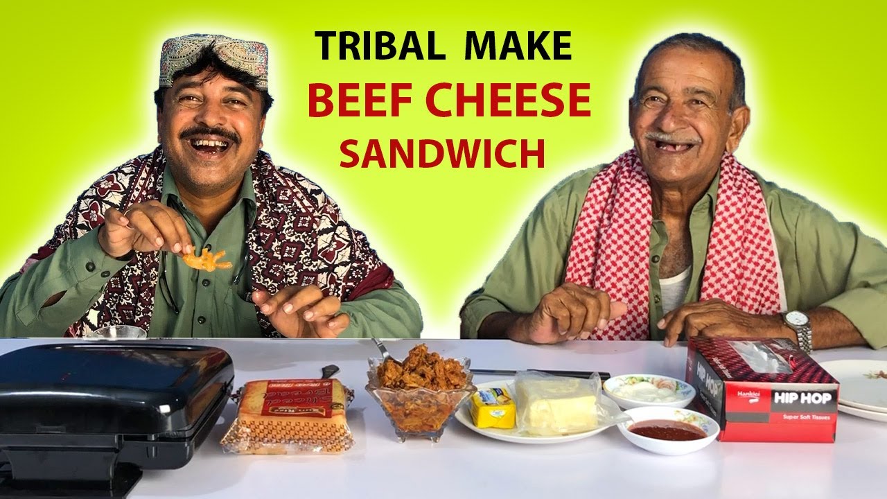 Tribal People Try To Make Cheese Beef Sandwich For The First Time