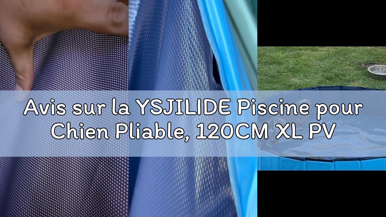Avis sur la YSJILIDE Piscine pour Chien Pliable, 120CM XL PVC Chien Piscine Baignoire Bassin pour Ch