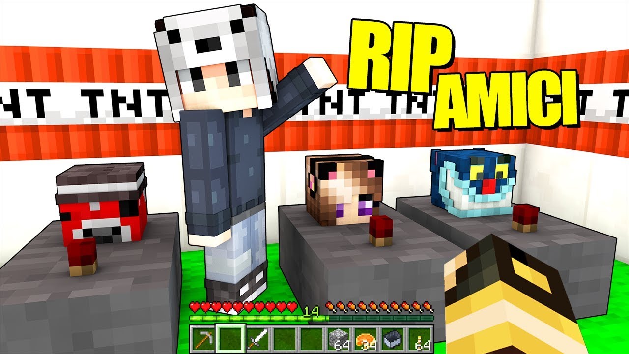 HA COSTRUITO LE TOMBE DI TUTTI I MIEI AMICI!!! - Minecraft GRIEF
