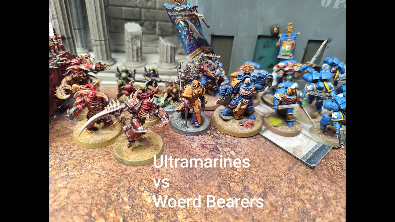 Word Bearers vs Ultramarines Warhammer 40k Battle Report deutsch 10 Edition