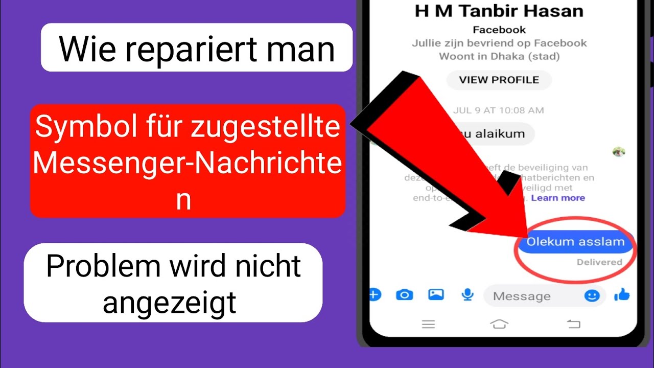 So beheben Sie das Problem, dass das Symbol f&uuml;r &bdquo;Zugestellt&ldquo; im Messenger nicht angezeigt wird