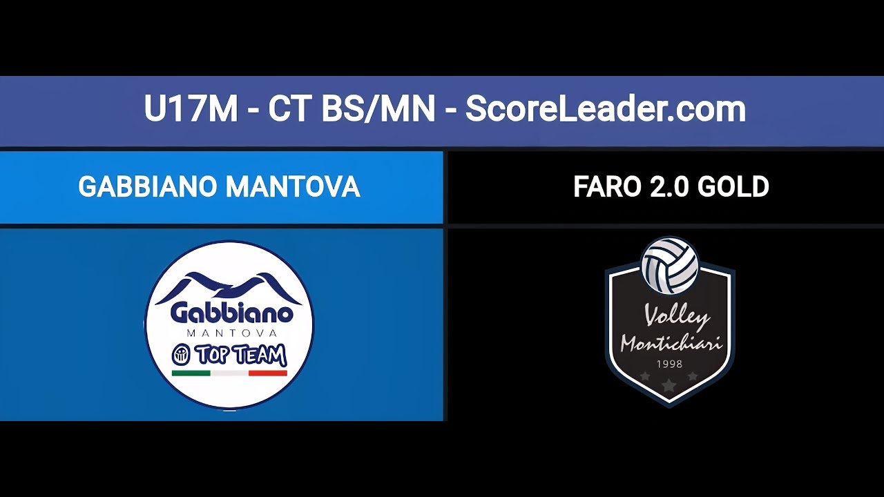 U17M - CT BS/MN  - GABBIANO MANTOVA vs FARO 2.0 GOLD