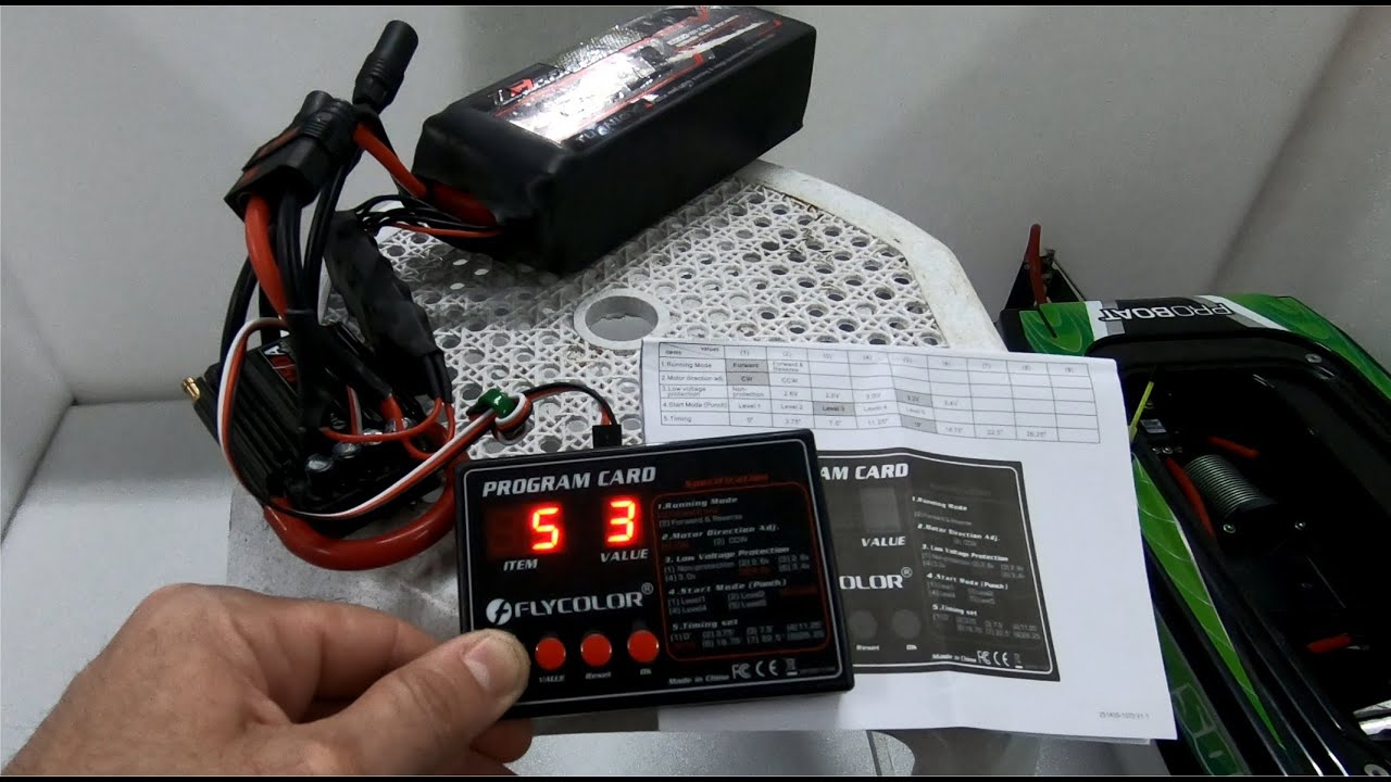 Programming the Flycolor 150A boat ESC for my SonicWake 36